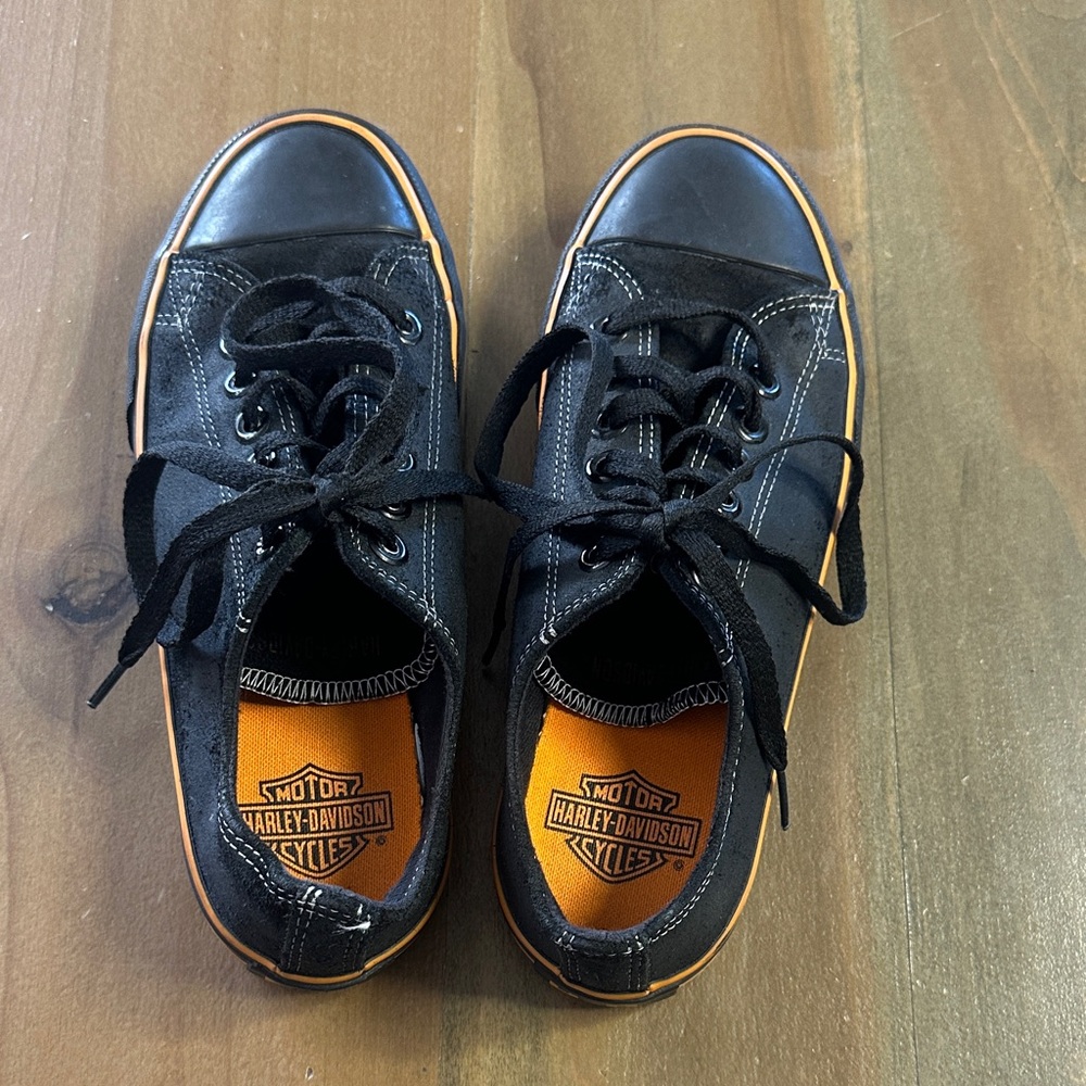 Harley-Davidson Women’s Black Orange Sneakers Size 7